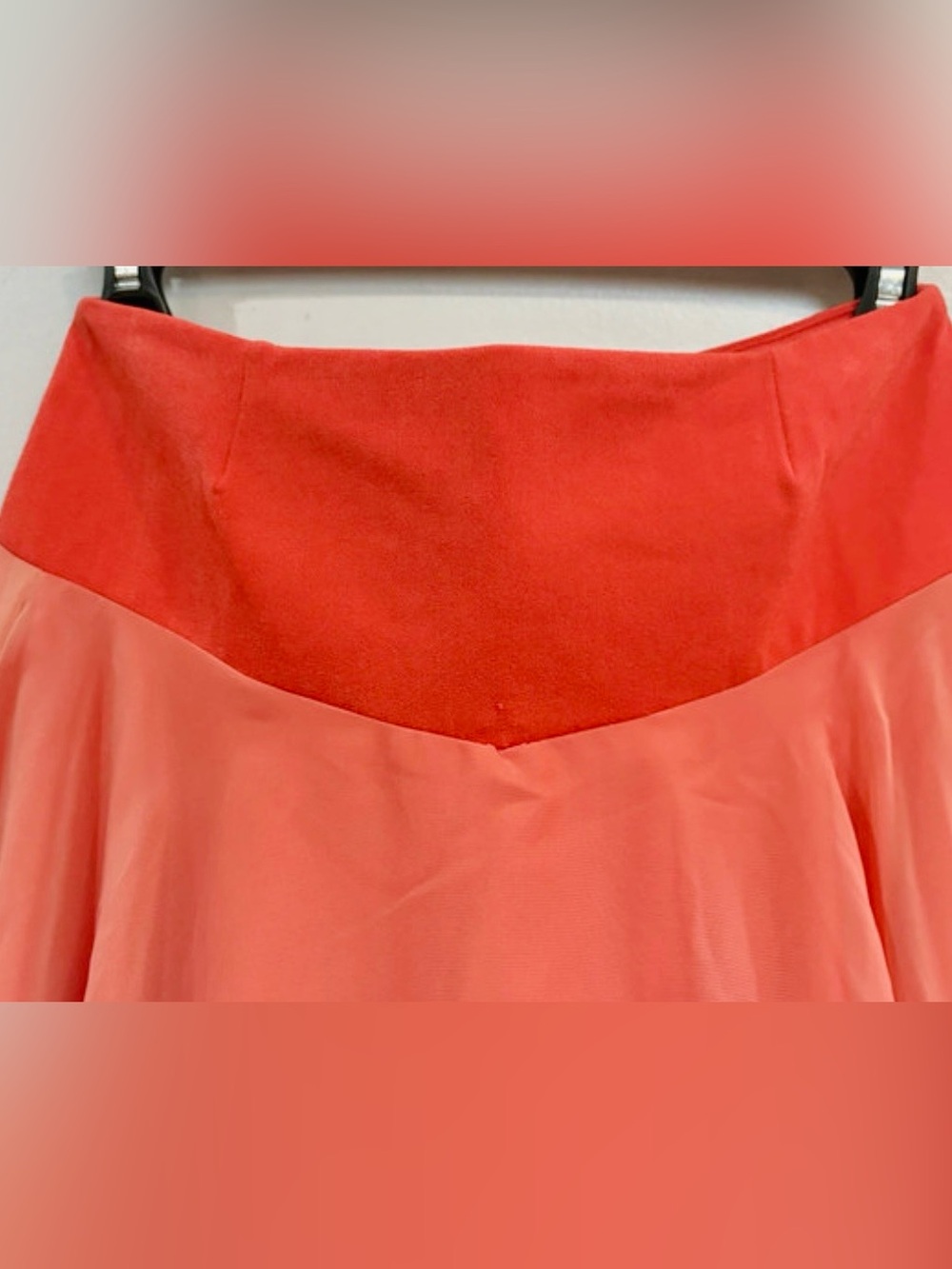 Handmade Coral Suede-Waist Tulle Chiffon Circle Maxi Skirt S/M - Picture 8 of 16